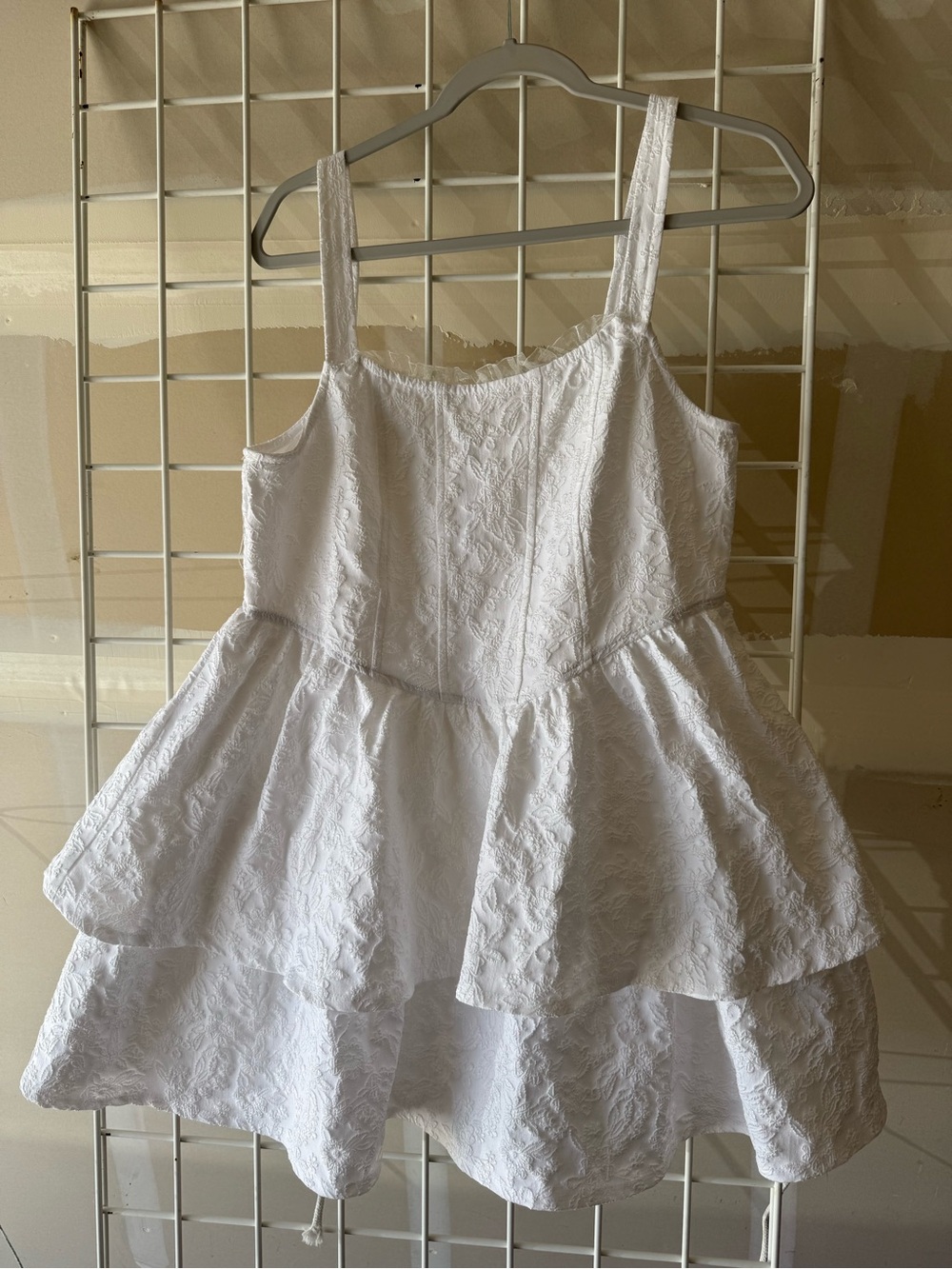 White Tiered Lace Sundress